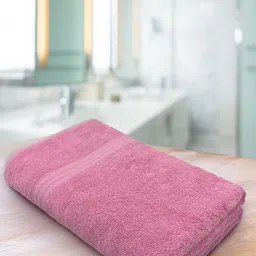 Aura Pink Solid Organic Cotton 500 GSM Bath Towel-18