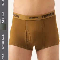 Rupa Men Pack Of 2 Cotton Trunks (TOPMAN MINI DRAWER (OE)-Olive & Biscuit-95)-picture-43