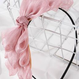 OOMPH Women Pink Bowtie Ribbon Embellished HairBand-image-45