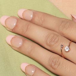 LICK Set Of 24 French Tips Artificial Press On Nails - Pastel Pink-7