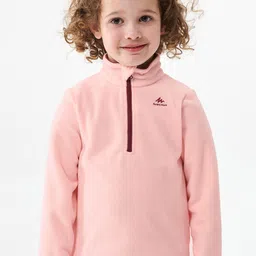 Quechua By Decathlon Unisex Kids Pink Lightweight Outdoor Bomber Jacket-image-8