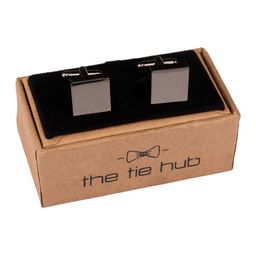 The Tie Hub Rhodium-Plated Square Cufflink-6