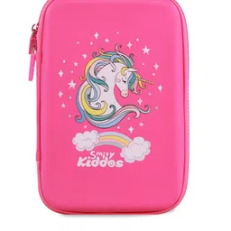 Smily Kiddos Kids Pink Rainbow Unicorn Printed Stationery Pen Case-24