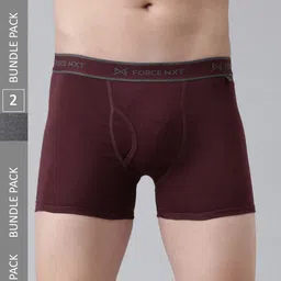 Force NXT Men Pack Of 2 Assorted Cotton Trunks With ULTRA FRESH Technology-57