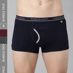 Force NXT Men Pack Of 3 Assorted Cotton Trunks-image-67