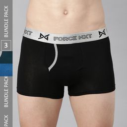 Force NXT Men Pack Of 3 Assorted Cotton Trunks-picture-12
