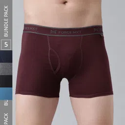 Force NXT Men Pack Of 5 Assorted Cotton Trunks With ULTRA FRESH Technology-image-24