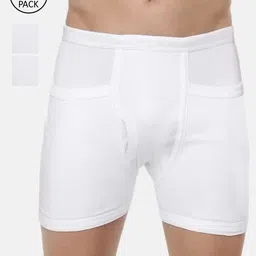 Ramraj Men Pack Of 3 White Solid Pure Cotton Trunks-picture-11