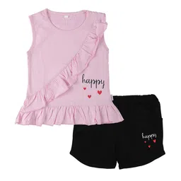 CATCUB Girls Printed Cotton Top With Shorts-picture-19