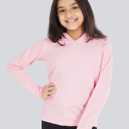 Olele Girls Pink Hooded Sweatshirt-image-35