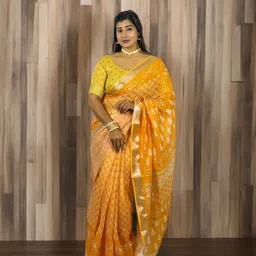 rachna Printed Daily Wear Linen Saree-picture-34