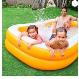 Mandarine Swim Centre Pool, white and orange Inflatable Swimming Pool-36