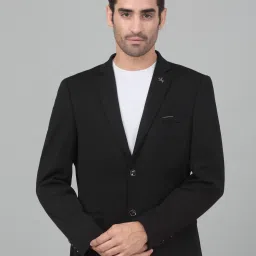 Men Self Design Single Breasted Casual Blazer-image-54