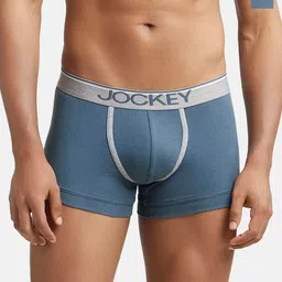 Jockey Men Pack of 2 Super Combed Cotton Rib Solid Trunk 8015-22