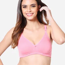 VStar Pink Lightly Non Padded Seamless T-Shirt Bra-image-93