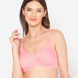 GROVERSONS Paris Beauty Women Pink Non-Padded Full Coverage Wireless Seamless T-Shirt Bra-picture-17