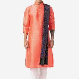 THE KURTA COMPANY Mandarin Collar Regular Kurta-image-86