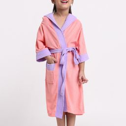 Creeva Solid Hooded Bath Robe-90