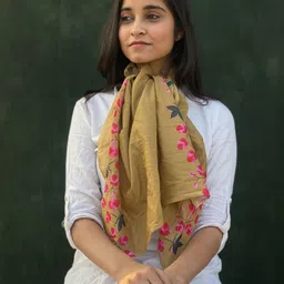BUTA BUTI Floral Printed Cotton Scarve-58