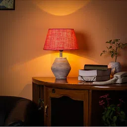 Pinecraft INTERNATIONAL Pink Table Lamp With Shade image 2