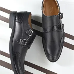 CLOG LONDON Men Leather Formal Monk Shoes-picture-32