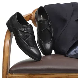 Monte Carlo Men Leather Formal Monk Shoes-picture-51