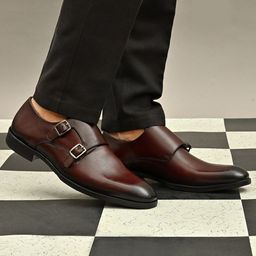 San Frissco Men Leather Formal Monk Shoes-picture-28