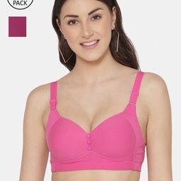 Tweens Pink & Burgundy Set Of 2 Solid Heavily Padded T-shirt Bra-image-34