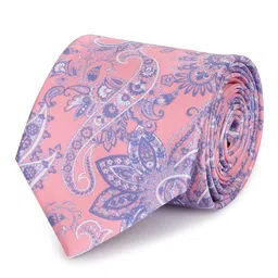 Tossido Men Pink & Blue Printed Broad Tie-image-97