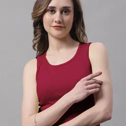FBAR Round Neck Sleeveless Cotton Crop Tank Top-image-77