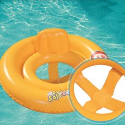 Swim safe (IND*80) Baby Seat Double Ring, Yellow Inflatable Swimming Safety Tube-18