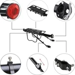 nsv Bicycle Carrier Fit for All Cycles AluminiumBicycle Carrier image 4