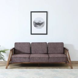 woodsworth from pepperfry Finnmark Sheesham Wood 3 Seater Sofa In Brown Colour-picture-24