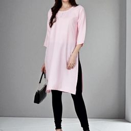 Women Solid Cotton Blend Straight Kurta-image-50