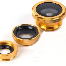 Smiledrive Universal 3 in 1 Lens Kit for Mobile Cell Phones Clip on 180° Fisheye 0.67x Wide Angle and 4x Macro Lens Mobile Phone Lens-0