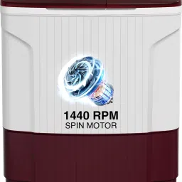 7.2 kg with Tri-Roto Scrub Pulsator Washing Machine Semi Automatic Top Load Red, White-17