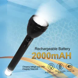 Emergency Rechargeable Long Range Led Torch Light 2 In 1 8 hrs Torch Emergency Light-19