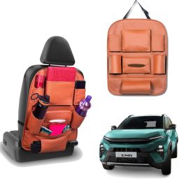Peepsstore pack of 1 Tan,Orange colour car organizer bags for Nexon CNG 2024 Car Multi Pocket-image-101