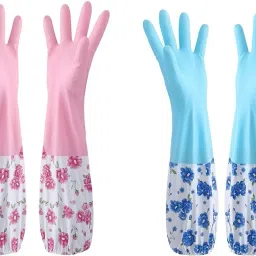 Dishwashing Long Elbow Hand Gloves,Safety Kitchen glove Wet and Dry Glove Set-image-32