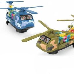 Transparent Gear Helicopter Toy for Kids with Lights, Music and Bump & Go Mode .-14