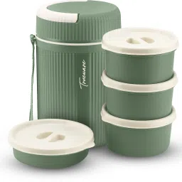 MEAL 4 Insulated Hot Lunch Box With 3 PP Container 300ML & 1 PP Container 200ML 4 Containers Lunch Box-19