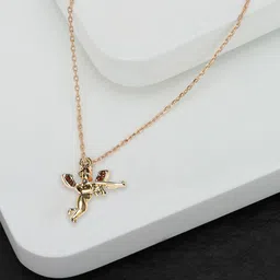 OOMPH Gold-Plated Love Angel Charm Anklet-image-33