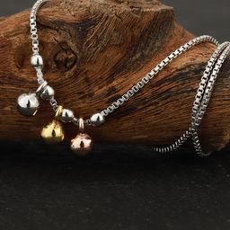 VANBELLE Rhodium-Plated 925 Sterling Silver Anklet image 1