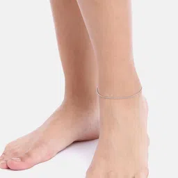 Zavya Women Rose Gold Braided and Twisted 925 Sterling Silver Anklet image 3