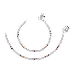 AanyaCentric Women Silver-Plated Anklet-image-59