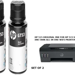 HP 515 ORIGINAL INK FOR HP 515 SMART TANK INK TANK ALL IN ONE WIFI PRINTER SET OF 2 Black Ink Bottle-36