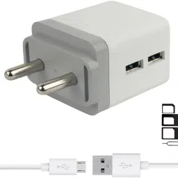 Wall Charger Accessory Combo for Samsung Galaxy A9 Pro, Samsung Galaxy J7 Pro, Samsung Galaxy On Max, Samsung Galaxy J7 Max, Samsung Galaxy On8, Samsung Galaxy On Nxt, Samsung Galaxy J7 Nxt, Samsung Galaxy J7 Prime Dual Port Charger Original Adapter Like Wall Charger, Mobile Power Adapter, Fast Charger, Android Smartphone Charger, Battery Charger, High Speed Travel Charger With 1 Meter Micro USB Cable Charging Cable Data Cable-image-69