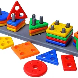 New Arrival Intellectual Smart Activity Fun Learning Shape Five Column Blocks-image-24