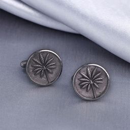 COSA NOSTRAA Engraved Round Floral Cufflinks-image-74