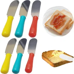 Multipurpose Lightweight Small Butter Knife Spreader with Plastic Handle Stainless Steel Butter Spreader Set-22